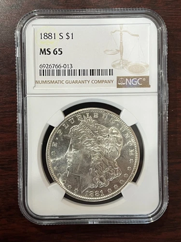 1881 S Morgan Silver Dollar NGC MS-65