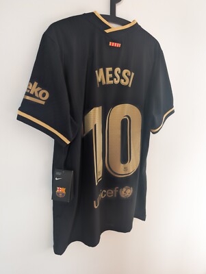 FC Barcelona 2020/2021 Leo Messi Black Away XL Vapor Jersey Kit
