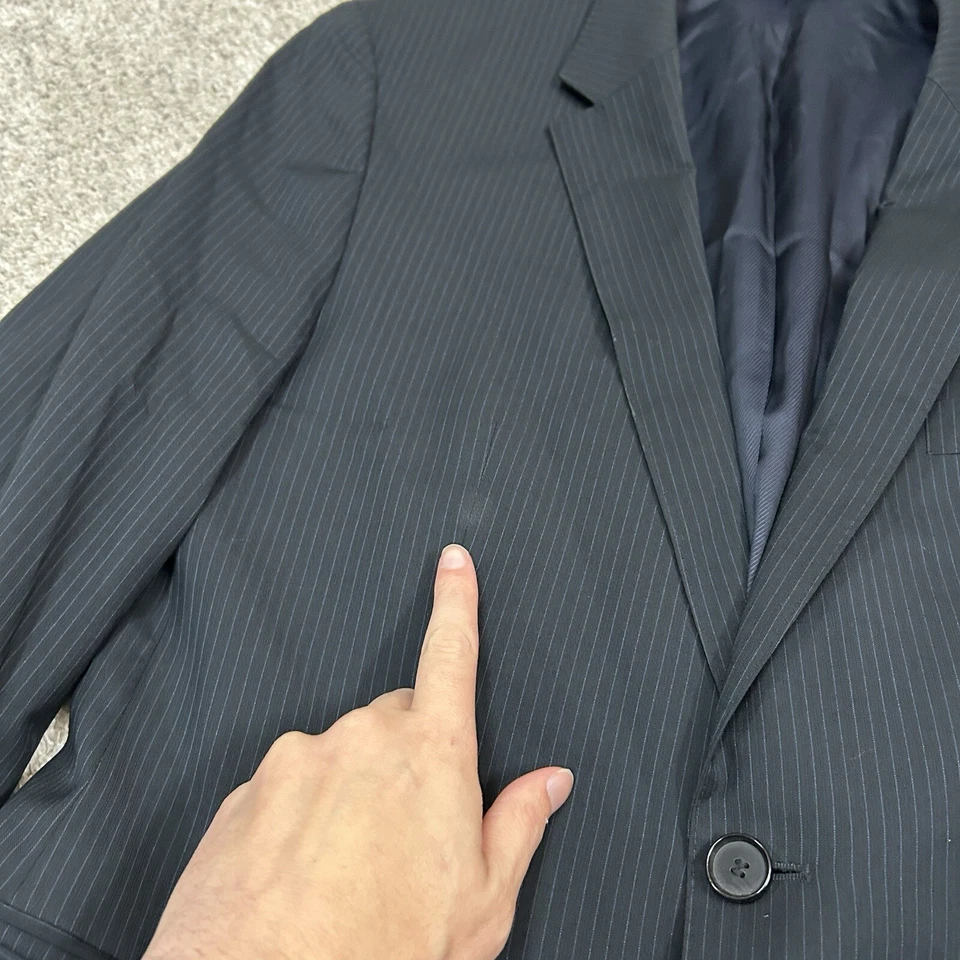 Abrigo deportivo Hugo Boss 42R negro a rayas para hombre The James4/Sharp6 2 botones Foto 4 de 4