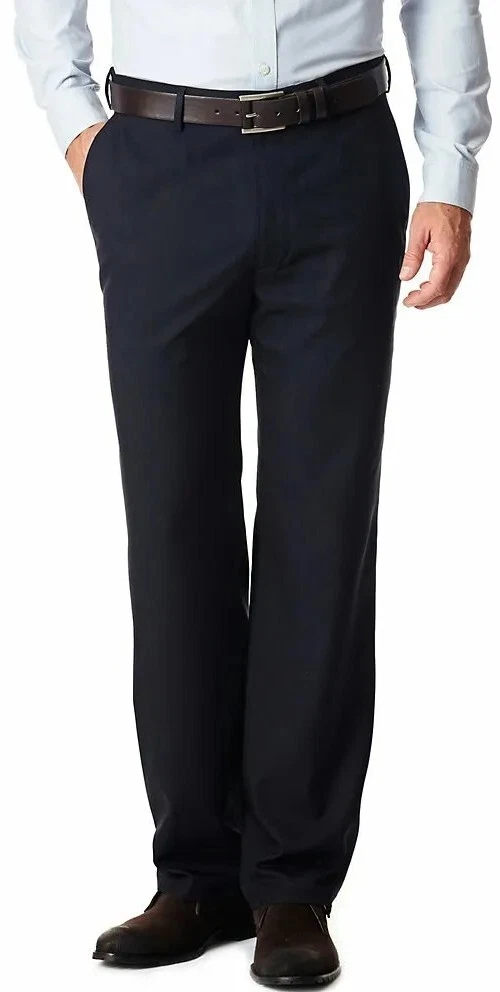 MENS BIG AND TALL FLEECE LINED DRESS PANTS CLASSIC FIT-SIZE 44-UNFINISHED HEM