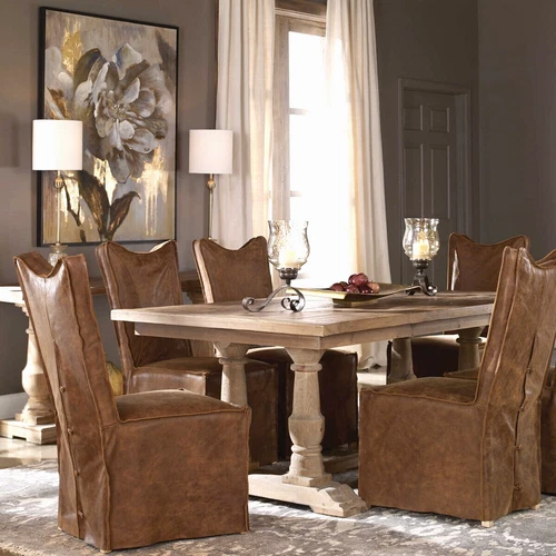 Stratford Dining Table Reclaimed Solid Wood Farmhouse Rustic ~ Uttermost 24557 - Picture 4 of 12