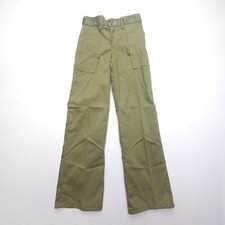 Vintage SafTbak Youth Boys Scouting Pants Size 25 x 27" Green Scouts USA Made
