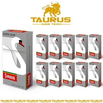 2520 x SWAN ULTRA SLIM Filter Tips Pre Cut Cigarette Tobacco Rolling Smoking UK