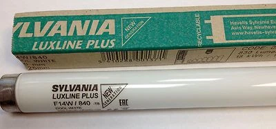 SYLVANIA/PHILIPS Tube Fluorescent F14W/133-640 360mm T8 G13 - Photo 1/3