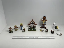 Red Clay Nativity Scene & a Variety of Figures Signed C. Walter from Bolivia