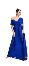 🔥NEW ASOS Formal Maxi Dress  Royal Blue, Off Shoulder, Size 4, Thigh Slit