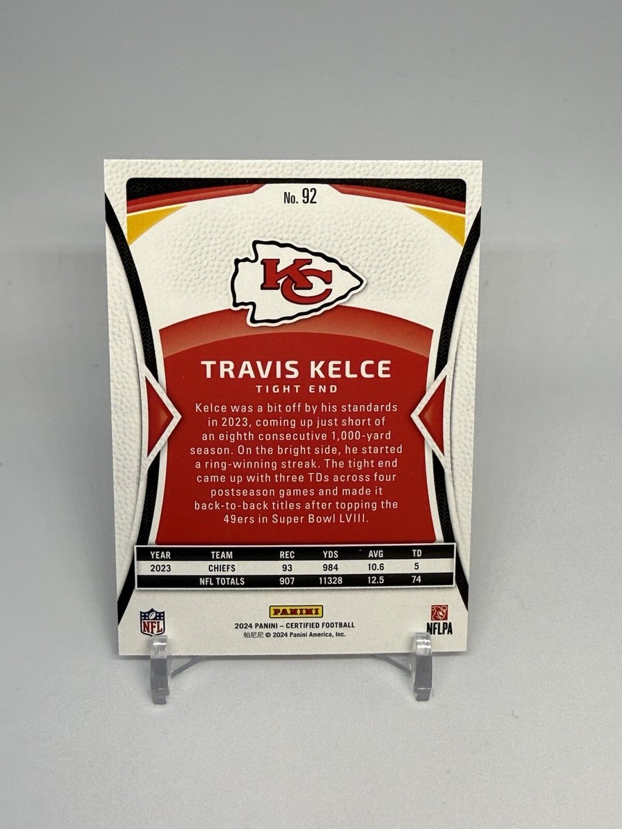 2024 Panini Certified Football - Travis Kelce #92 - Kansas City
