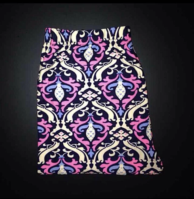 Buttery Soft Pink Paisley Damask Leggings Tall & Curvy XL Plus Size Paisley TC - Image 2 of 3