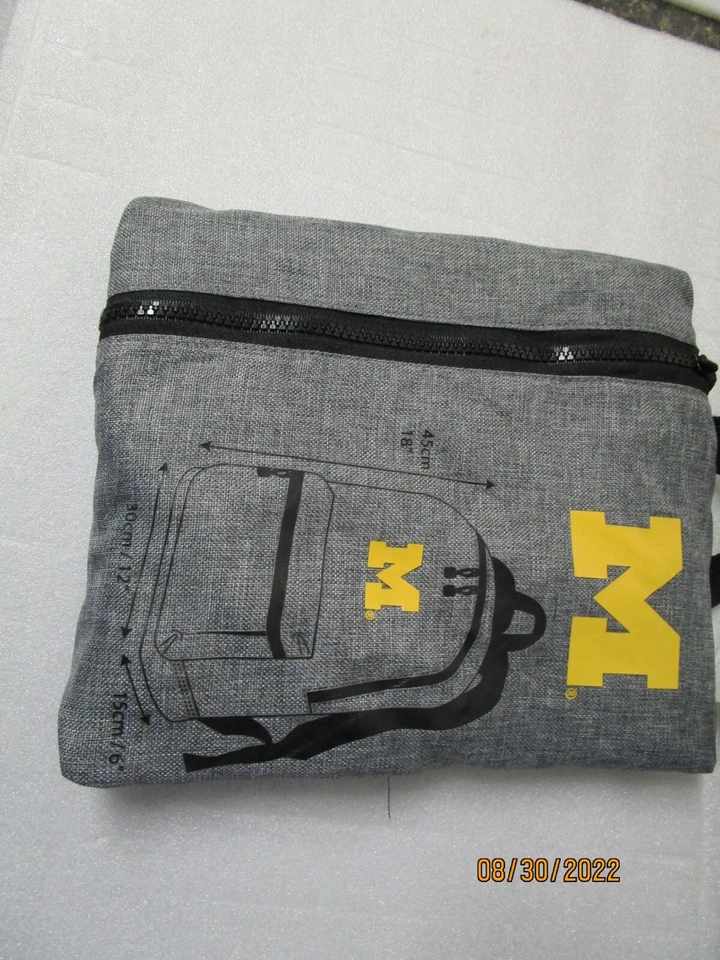 Michigan Wolverines BackPack Fold Up Bag - Image 4 of 4