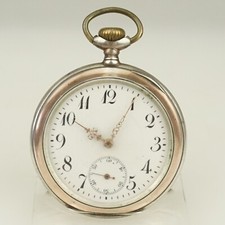 Rare Antique Silver Pocket Watch Men's no fusee duplex chronometer repeater RAR