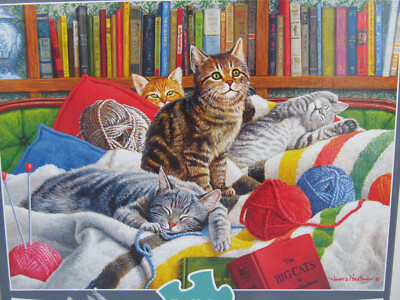 1000 Piece Puzzle Library Kitties Cat Kittens Books James Hautman Bro Buffalo