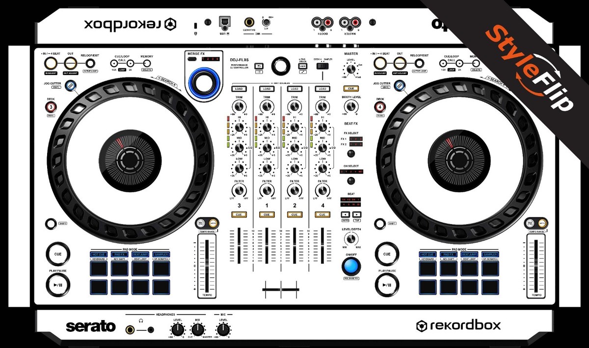 Pioneer DDJ-FLX6 GT Skin | Color White | Protective Decal