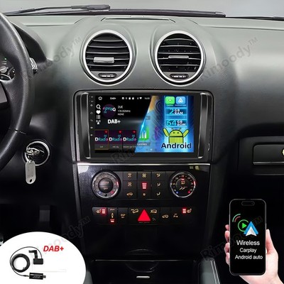 DAB+ Android 15 Autoradio GPS Navi WIFI Für Mercedes Benz ML/GL Klasse W164 X164