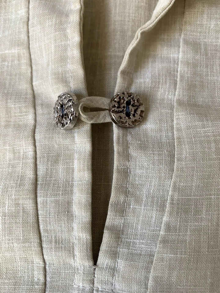 Iolani 夏威夷男式 L 环套衫衬衫棕褐色 70 年代大领 Tiki 复古,尺寸 L — 第 3/4 张图片