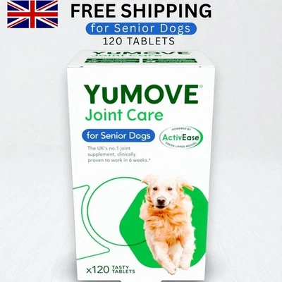 YOU-MOVE Lintbells YuMOVE Dog Joint Supplement for Stiff Older Dogs - 120 Tablets UK StoK