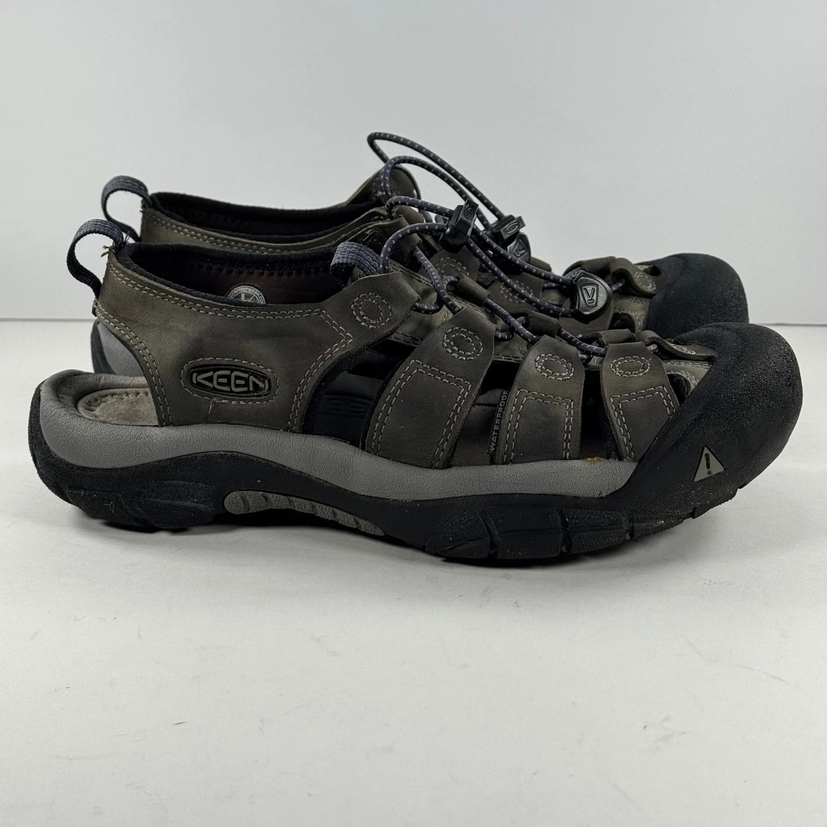 KEEN Men\'s Waterproof Drawstring Walking Hiking Sandals Dark Gray Size 8 Keen Mens Size 8 Water Sandals Gray Textured Outdoor Hiking  main image 2