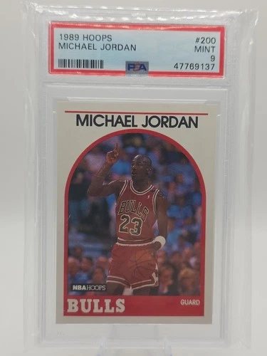 NBA Hoops 1989-90 Michael Jordan #200 PSA 9 Chicago Bulls Basketball Card