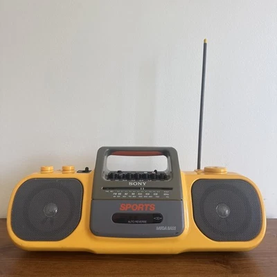 Sony Sports Boombox CFS-904 Radio Cassette Recorder No Cord Tested Working - Image 1 of 4