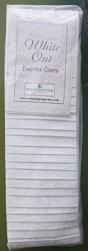 Wilmington Prints White Out Essential Gems 2 1/2"X 44" 100% Cotton 24 Strips