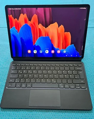 Samsung Galaxy Tab S7 plus, 256GB, orig. Magnettastatur, S-Pen, wie neu - Bild 1 von 4