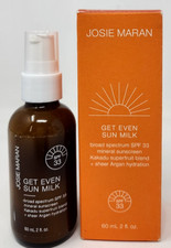 Josie Maran Get Even Sun Milk - Mineral Sunscreen Spf 33  2oz Exp 09/2025 NIB