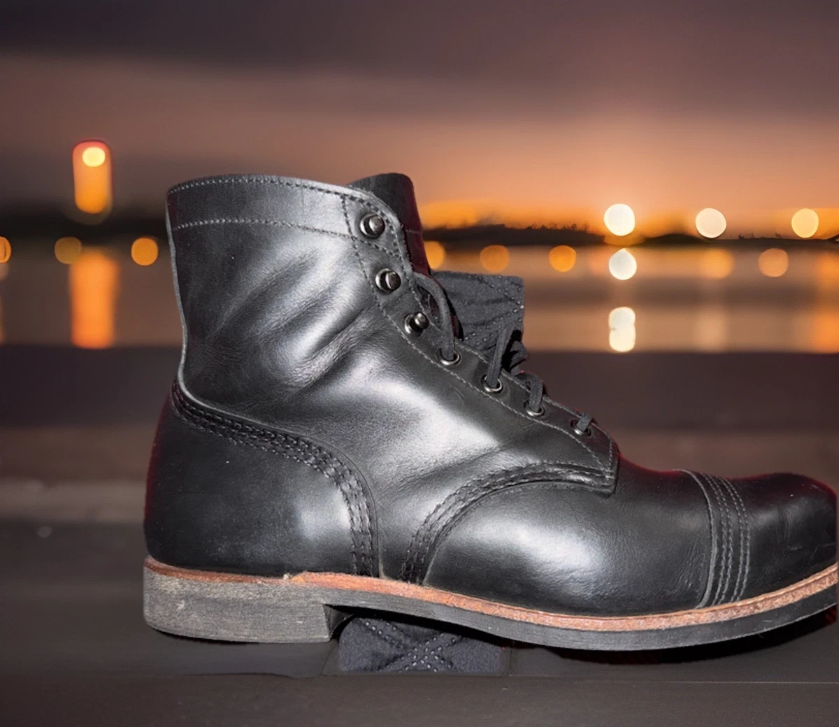 Red Wing Shoes Red Wing Iron Ranger Black Boots for Men for sale