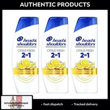 Image of 3 x Head and & Shoulders CITRUS FRESH 2 in 1 Shampoo / Conditioner 330ml