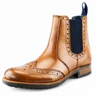 Mens Leather Chelsea Dealer Casual Smart Slip On Brogues Ankle Boots Shoes Size