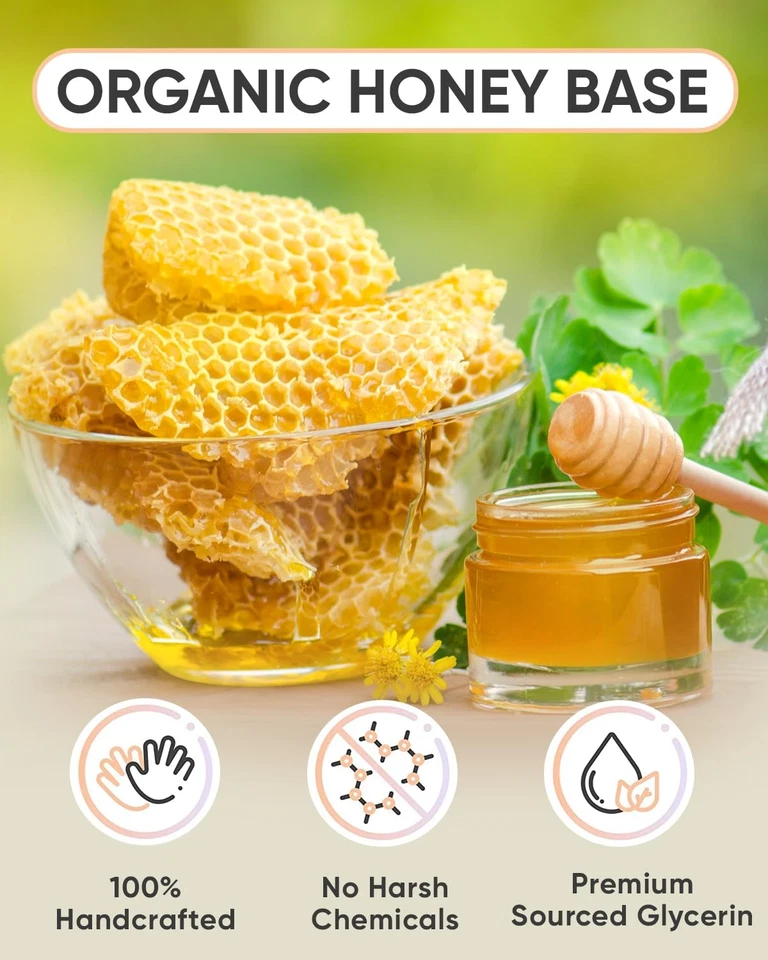Honey Soap Base Melt and Pour 5 lb – SLS Free – Organic Melt and Pour Soap Ba... - Image 3 of 4