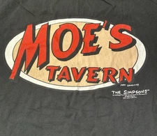 VINTAGE SIMPSONS MOE’S TAVERN TV SHOW FOX T SHIRT Y2K HTF RARE HOMMER SIZE XL