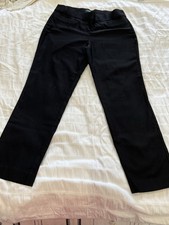 Liz Claiborne Dress Pants Black W/ Faint Grey Checks Classic Size 12 P.