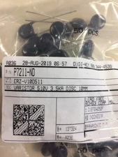 ERZ-V10D511 PANASONIC VARISTOR 510V 3.5KA DISC 10MM ROHS RADIAL 50 PIECES