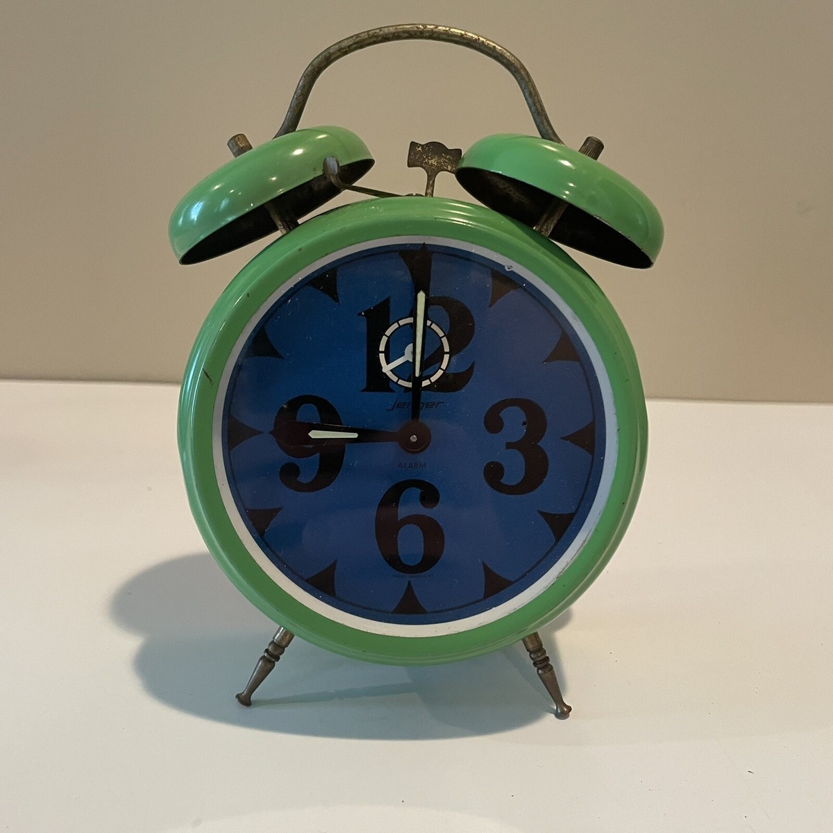 Vintage Jerger Alarm Clock Green Germany 1960S Rare | eBay