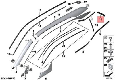 Genuine BMW I I3 I3s I01 i3 120Ah Rex 94Ah Cover Column D Right 