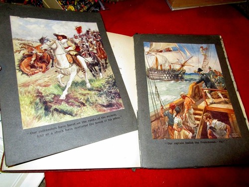 c1910 BALLADS OF FAMOUS FIGHTS Color Tipped in Plates Light Brigade Armada Ivry - Picture 6 of 6