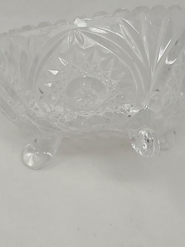 Bohemian Crystal Cut Glass Candy/ Nuts Bowl Footed round - Picture 7 of 7