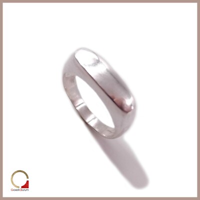 Anillo Hombre Mujer En Plata 925 Rodio Oro Blanco Brillante, Hipoalergénico 