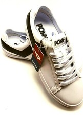 Zapatos retro PONY para mujer talla 6 Top Star Low Top Core Chevron blancos/negros