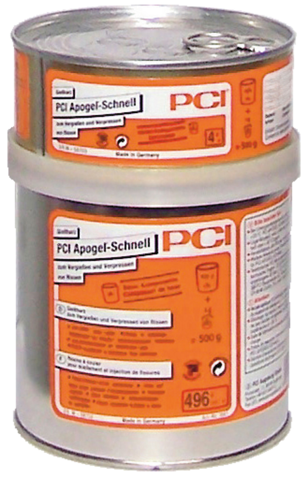 PCI Injection Pouring Resin Gießharz For Sealing Cracks, 0,5 kg, Transparent