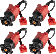 4Pcs Power-Function Enhanced Red Large-Motor Set Compatible with Major Brand Tec
