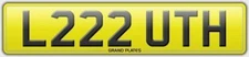 L222 UTH RUTH NUMBER PLATE REGISTRATION RUTH'S DELIVERED OR ASSIGNED FREE RUTHIE