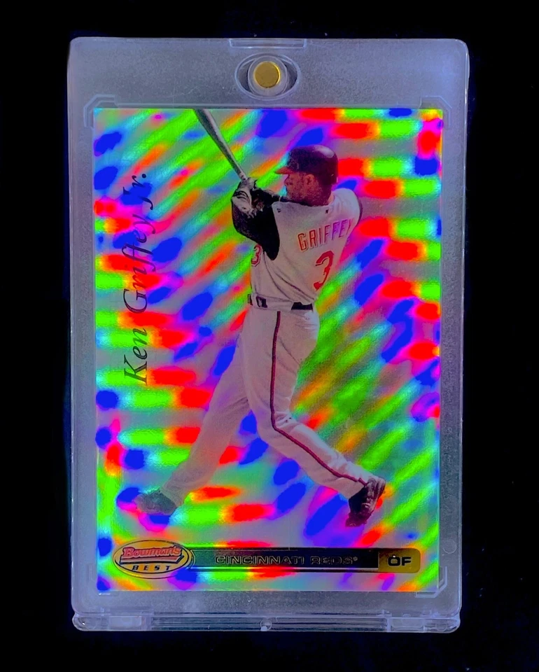 KEN GRIFFEY JR. HOLO REFRACTOR RARO PLATA HOLO Cromo - ROJOS CINCINNATI Foto 2 de 4