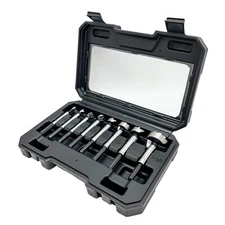 Forstner Bit Set 8Pcs Hex Shank Wood Drill Bits Set with Multi Sided Shank