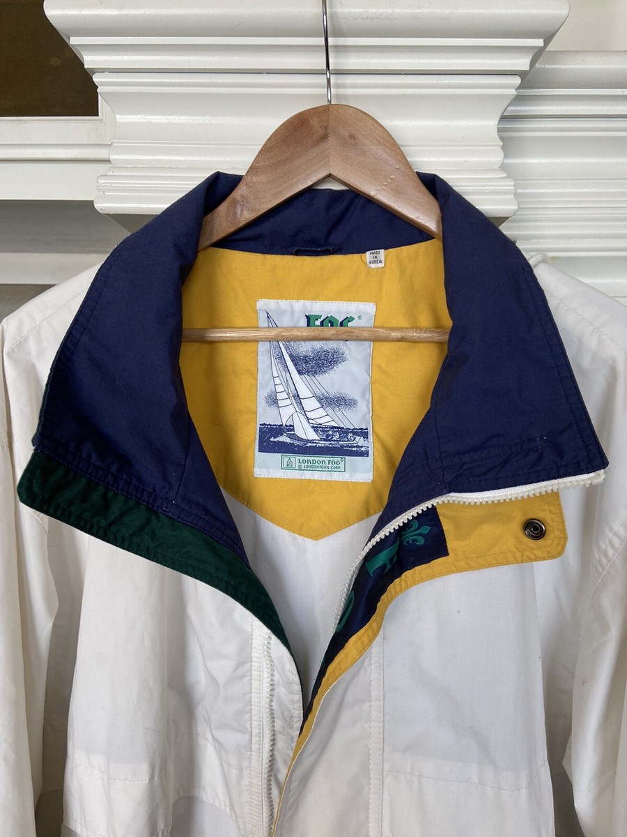 London Fog Full Zip Jacket White Unisex Adults Size XL London Fog Full Zip Jacket White Unisex Adults Size XL