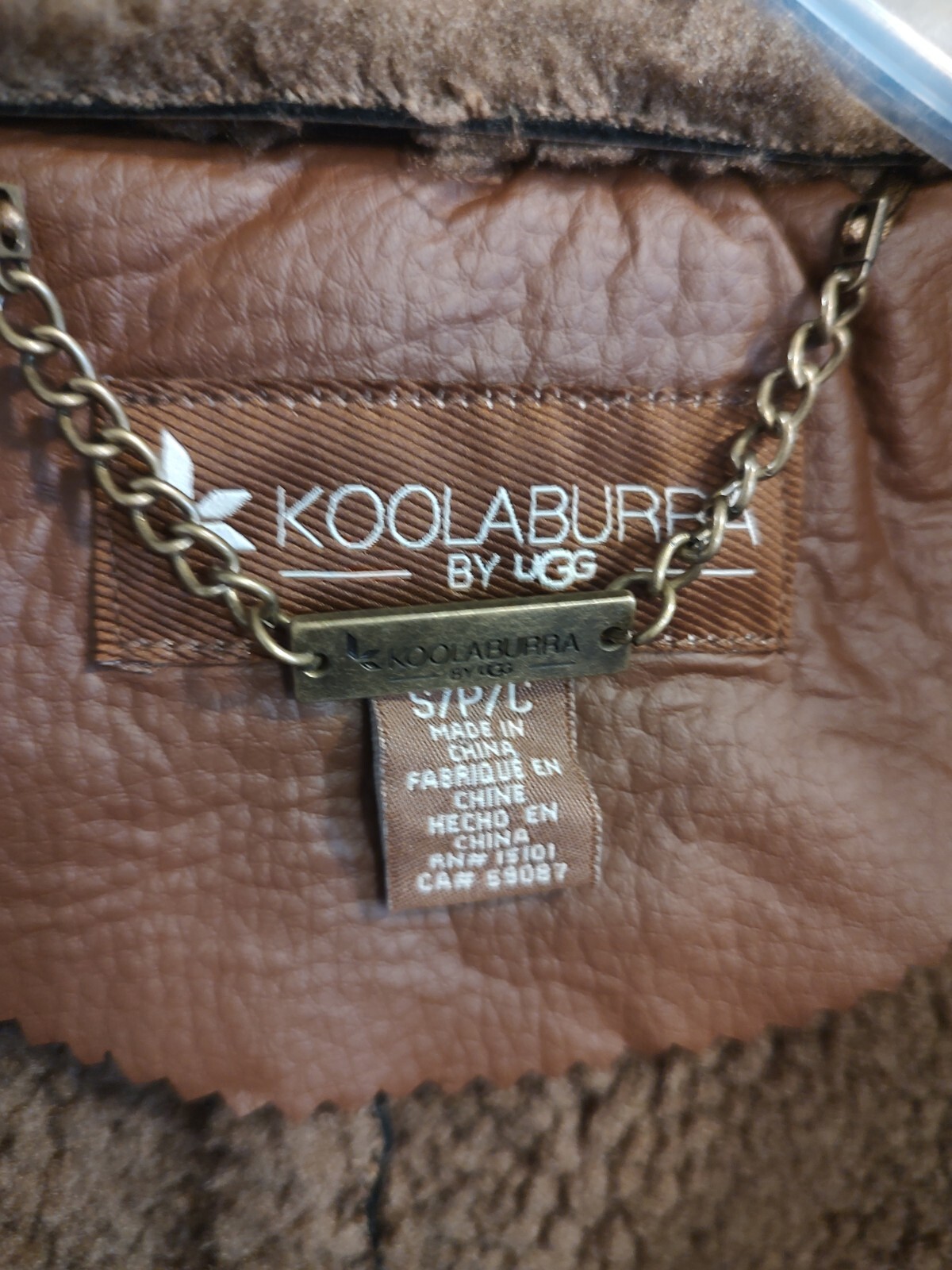 Koolaburra by UGG Vegan Leather Sherpa Coat Jacket wi… Gem