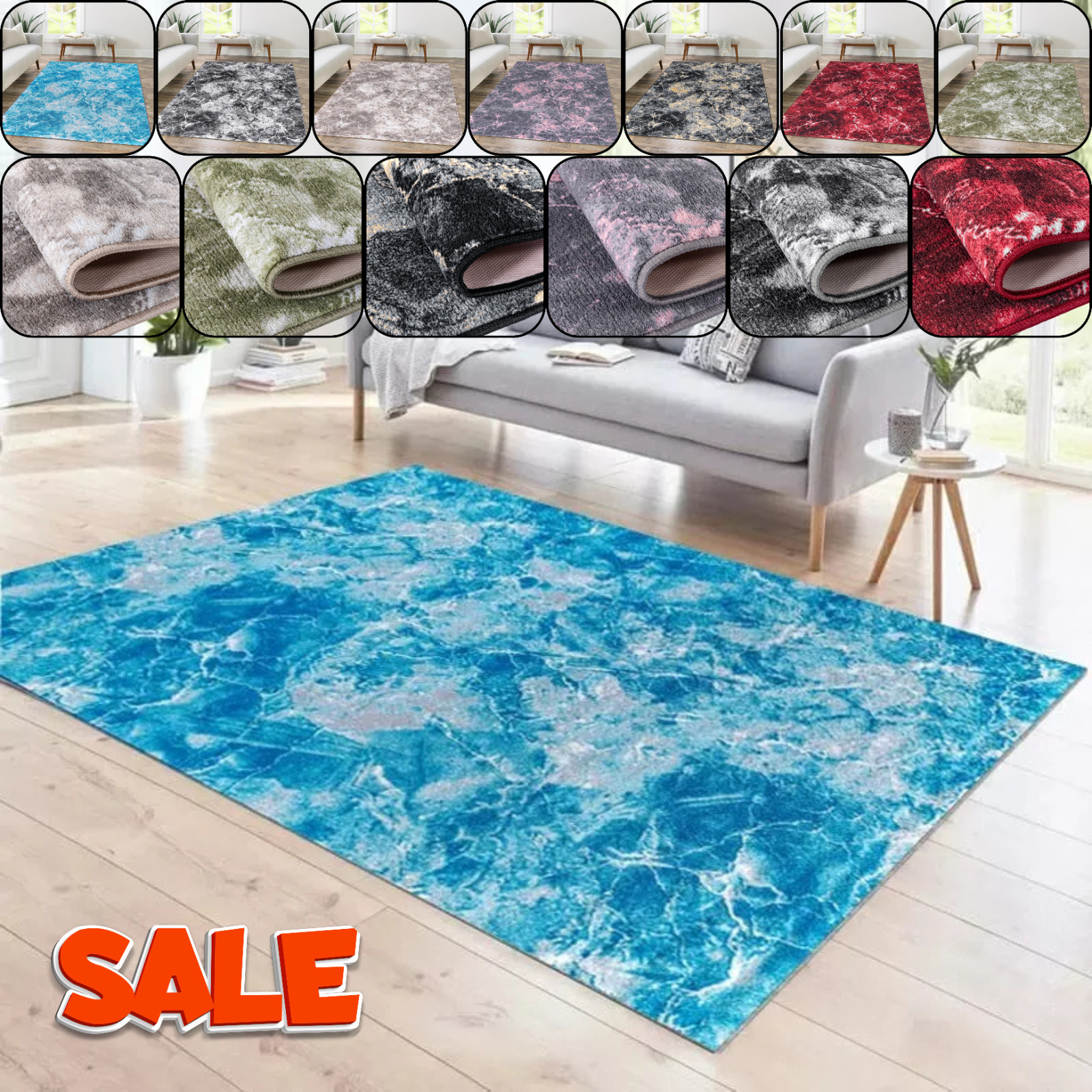 Alfombras de dormitorio de gran área alfombras redondas para sala de estar