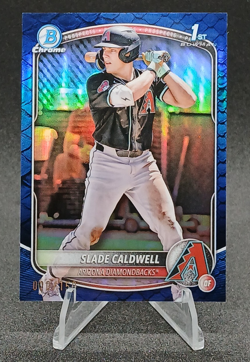 2025 Bowman -Slade Caldwell - 1st Chrome Blue Reptilian /150 #BCP-21 Dbacks