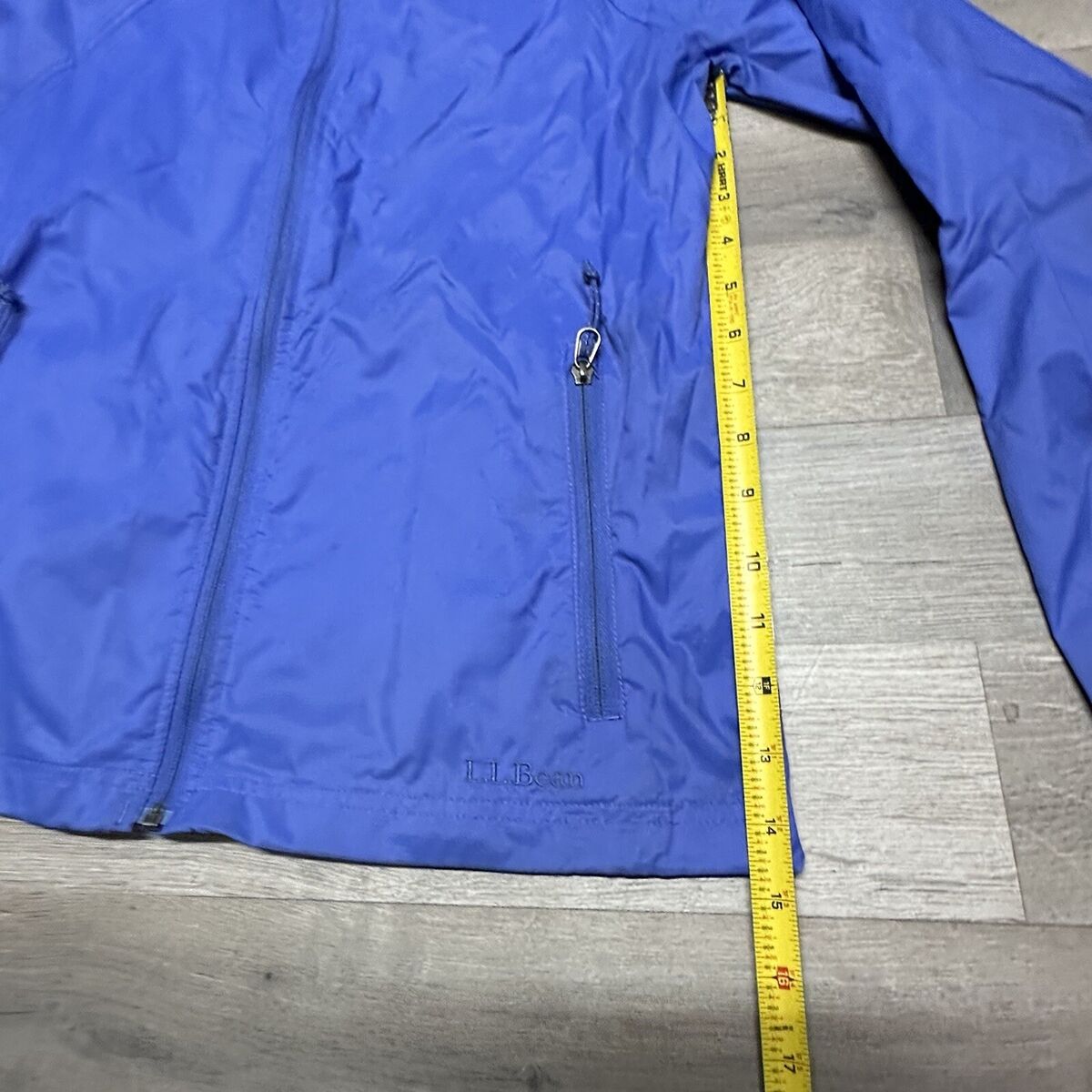 LL Bean Women's Windbreaker Rain Jacket Blue Full Zip Hooded LL Bean Women's Windbreaker Rain Jacket Blue Full Zip Hooded