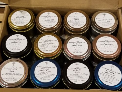 Hand Made Soy Wax Candle Lot - Picture 3 of 3