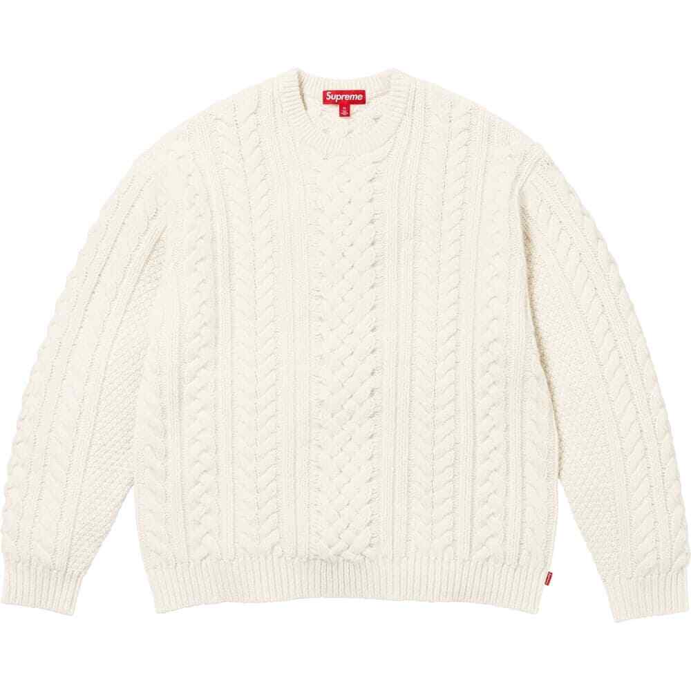 Supreme Applique Cable Knit Sweater 4colors FW23 Size S-XXL Supreme Applique Cable Knit Sweater 4colors FW23 Size S-XXL